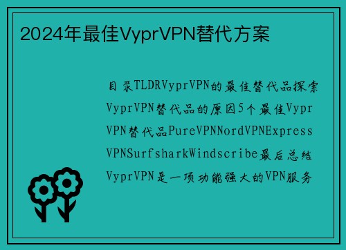 2024年最佳VyprVPN替代方案